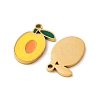 Fruit Seris 304 Stainless Steel Enamel Charms STAS-U060-03G-08-2