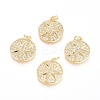 Brass Micro Pave Cubic Zirconia Pendants ZIRC-G166-27G-1