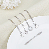 50Pcs 5 Styles 304 Stainless Steel Chain Extender STAS-DC0016-76P-4