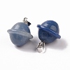 Dyed & Heated Natural Blue Aventurine Pendants G-B041-01P-09-2