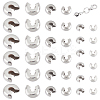 Unicraftale 180Pcs 3 Style 304 Stainless Steel Crimp Beads Covers STAS-UN0051-55-1