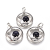 Synthetic Blue Goldstone Pendants G-L512-S08-1