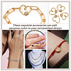 4Pcs Heart Brass Micro Pave Clear Clear Cubic Zirconia Screw Carabiner Lock Charms KK-NB0003-51-6
