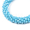AB Color Plated Faceted Opaque Glass Beads Stretch Bracelets BJEW-S144-003D-20-2
