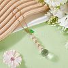 Lily of the Valley Lampwork Pendant Decorations AJEW-WH20048-13B-3
