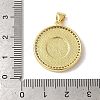 Brass Micro Pave Cubic Zirconia Pendants KK-K385-034G-3