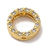 Rack Plating Brass with Cubic Zirconia Bead Frame KK-S406-09E-G-1