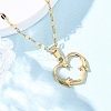 201 Stainless Steel Pendant Necklace for Women NJEW-F335-02G-05-4