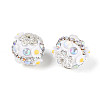Handmade Polymer Clay Rhinestone Indonesia Beads CLAY-N015-01-3