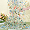 Flower Pattern Polyester Lace Fabic DIY-WH0061-019B-3