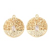 Brass Micro Pave Cubic Zirconia Pendants KK-A284-07G-1