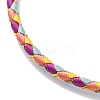 Polyester Cord Braided Bracelet Makings MAK-Z003-01P-25-2