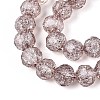 Transparent Crackle Glass Beads Strands GLAA-N053-10mm-03-3