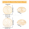 8Pcs 2 Style 201 Stainless Steel Filigree Charms STAS-DC0001-04-6