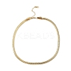 304 Stainless Steel Round Snake Chain Necklace NJEW-D043-01G-1