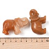 Natural Red Aventurine Carved Elephant Decorations DJEW-M013-01B-2