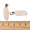Natural Rose Quartz Pendants G-Z067-07P-09-4