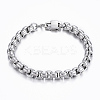 Tarnish Resistant 304 Stainless Steel Box Chain Bracelets LS-BJEW-H508-07P-1