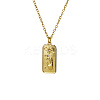 Bohemia Vintage Stainless Steel Crystal Rhinestone Tarot Card with Hand Star Moon Pendant Necklaces HG1148-1-1