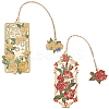 2Pcs 2 Styles Zinc Alloy Enamel Bookmarks AJEW-CP0003-98B-1