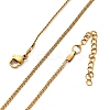 304 Stainless Steel Mesh Chain Necklaces for Women Men NJEW-P321-01G-4