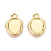 304 Stainless Steel Pendant Cabochon Settings X-STAS-T067-11G-1
