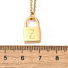 304 Stainless Steel Rolo Chain Pendant Necklaces NJEW-S444-01G-26-3