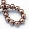 Baking Painted Pearlized Glass Pearl Round Bead Strands HY-Q003-4mm-78-4