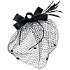 Gauze Mesh Veil Cloth with Aligator Hair Clip AJEW-WH20018-97A-7