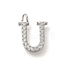 304 Stainless Steel Micro Pave Cubic Zirconia Pendants STAS-H228-06P-U-1