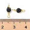Dyed Natural Agate Faceted Round Connector Charms LS-KK-C097-06G-05-3