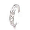 Non-Tarnish 304 Stainless Steel Cuff Bangles BJEW-M234-02P-7