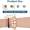200Pcs 2 Colors Tibetan Style Alloy Beads TIBEB-PH0005-22-2