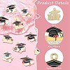 40Pcs 4 Styles Rack Plating Alloy Enamel Pendants ENAM-CJ0004-36-4