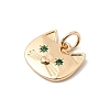 Brass Rhinestone Pendants KK-H253-03G-2