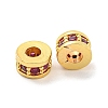 Rack Plating Brass Micro Pave Cubic Zirconia Beads KK-A196-04G-2