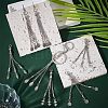12Pcs 6 Style Tibetan Style Alloy Curb Chain Tassel Big Pendants FIND-CA0006-72-4