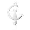 10Pcs 201 Stainless Steel Kitten Pendants STAS-CJ0002-20-1