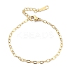 304 Stainless Steel Cable Chain Bracelet for Women BJEW-B064-13G-1