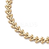 Ion Plating(IP) 304 Stainless Steel Cobs Chain Bracelets for Men Women STAS-B039-10G-2