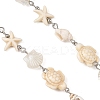 ABS Imitation Pearl & Synthetic Turquoise Beaded Chains AJEW-JB01668-2