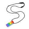 Rainbow Building Blocks Food Grade  Silicone Pendant Molar Stick Nursing Necklaces SIL-Z004-02C-1