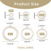 60Pcs 6 Styles Wood Cabochons WOOD-FH0002-26-2
