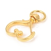 Heart Shape Zinc Alloy Swivel Lobster Clasps IFIN-WH0053-01G-2