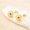 Rack Plating Brass Round Ball Stud Earrings for Women EJEW-F294-08F-G-5