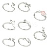 8Pcs 8 Styles Alloy Cuff Rings RJEW-CJ0001-02-1