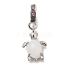 Rack Plating Alloy Rhinestone European Dangle Charms FIND-H005-45P-03-1