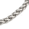 304 Stainless Steel Wolf Head King Wheat Chain Viking Mjolnir Thor Hammer Pendant Necklaces for Men NJEW-K278-05AS-6