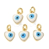 Brass Enamel Charms KK-S518-03H-G-1