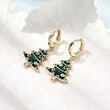 Brass Micro Pave Cubic Zirconia Hoop Earrings EJEW-Z137-01G-2